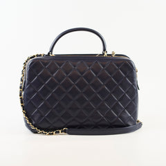 Chanel Trendy CC Bowling Quilted Lambskin Dark Navy