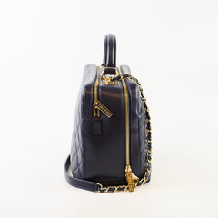 Chanel Chanel Trendy CC Bowling Quilted Lambskin Dark Navy