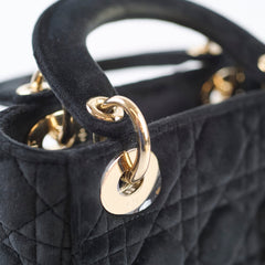 Christian Dior Mini Velvet Dior Black