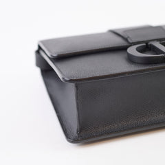Hermes H Au Carre Twist 24mm Belt Noir/Etoupe Size 75