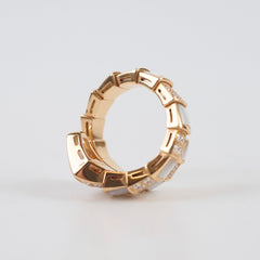 Bvlgari Serpenti Viper Ring Rose Gold Mother Of Pearl