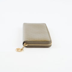 Gucci GG Pattern Long Wallet Patent Metallic Bronze