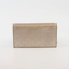 Gucci Long Fold Wallet Silver