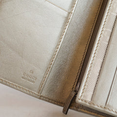 Gucci Long Fold Wallet Silver