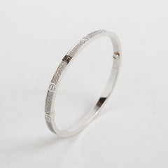 Cartier Love Bracelet Small Model White Gold Pave Diamond Size 16