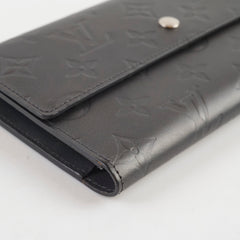 Louis Vuitton Matte Porte Tresor Long Wallet Dark Grey