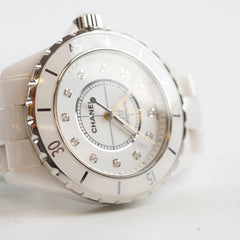 Chanel J12 38MM White with Diamond 9.5/10