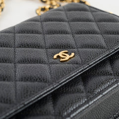 Chanel WOC Classic Wallet On Chain Caviar Black