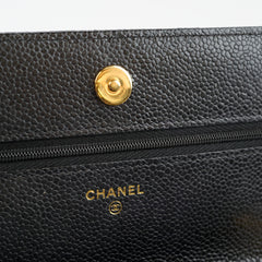 Chanel WOC Classic Wallet On Chain Caviar Black