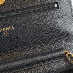 Chanel WOC Classic Wallet On Chain Caviar Black