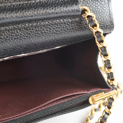 Chanel WOC Classic Wallet On Chain Caviar Black