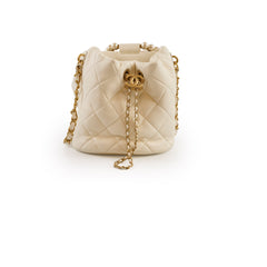 Chanel Pearl Top Handle Buckle Lambskin Microchip