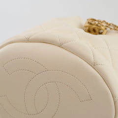 Chanel Pearl Top Handle Buckle Lambskin Microchip