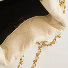 Chanel Pearl Top Handle Buckle Lambskin Microchip