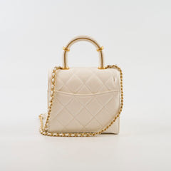 Chanel Crush Top Handle White Lambskin Microchip