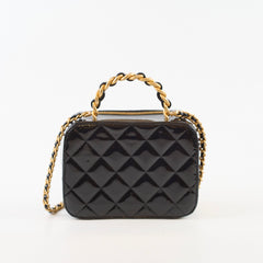 Chanel Vanity Patent Black Small Microchip