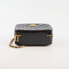 Chanel Vanity Patent Black Small Microchip