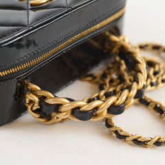 Chanel Vanity Patent Black Small Microchip