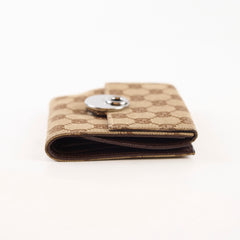 Gucci Eclipse Compact Canvas Wallet Brown