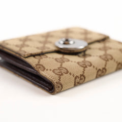 Gucci Eclipse Compact Canvas Wallet Brown