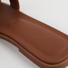 Hermes Oran Sandals Gold Size 36