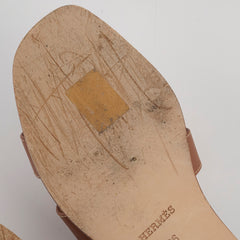 Hermes Oran Sandals Gold Size 36
