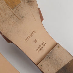Hermes Oran Sandals Gold Size 36
