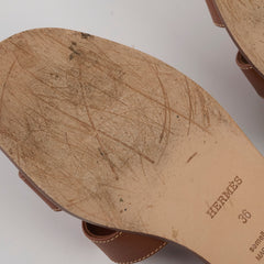 Hermes Oran Sandals Gold Size 36