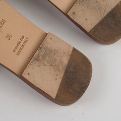 Hermes Oran Sandals Gold Size 36