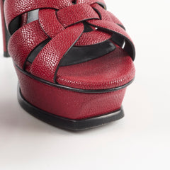 Saint Laurent Tribute Heels Burgundy Size 38