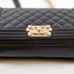 Chanel Old Medium Lambskin Boy Black