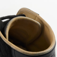 Hermes Quantum High Top Seude/Leather Sneakers Black Size 41.5