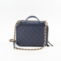 Chanel Filigree Caviar Medium Vanity Navy