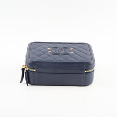 Chanel Filigree Caviar Medium Vanity Navy