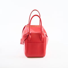 Hermes Lindy 26 Red Clemence GHW A Stamp