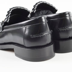 Christian Dior Emblem Leather Loafers Black SIze 39
