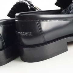 Christian Dior Emblem Leather Loafers Black SIze 39
