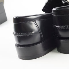 Christian Dior Emblem Leather Loafers Black SIze 39