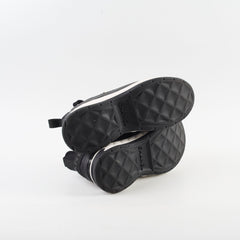 Chanel Black Fabric and Suede CC Low Top Sneakers Size 36.5