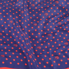Gucci Polka Dot Silk 90cm Navy and Red