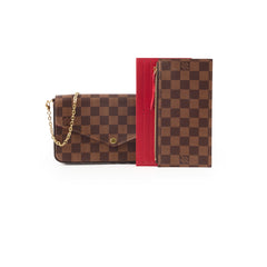Louis Vuitton Felicie Damier Ebene/Red