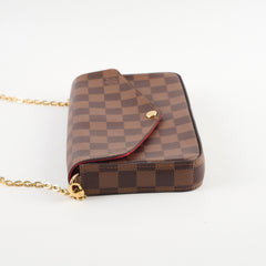 Louis Vuitton Felicie Damier Ebene/Red