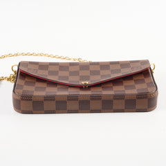 Louis Vuitton Felicie Damier Ebene/Red