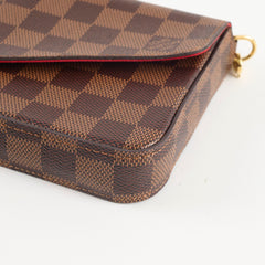 Louis Vuitton Felicie Damier Ebene/Red
