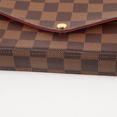 Louis Vuitton Felicie Damier Ebene/Red