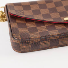 Louis Vuitton Felicie Damier Ebene/Red