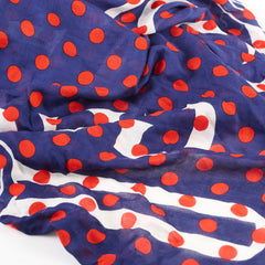 Gucci Blue Polka Dot Modal Silk Sacrf