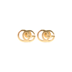 Gucci 18k Gold Running GG Stud Earrings
