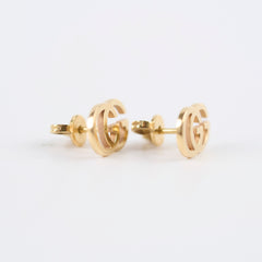 Gucci 18k Gold Running GG Stud Earrings