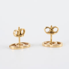 Gucci 18k Gold Running GG Stud Earrings